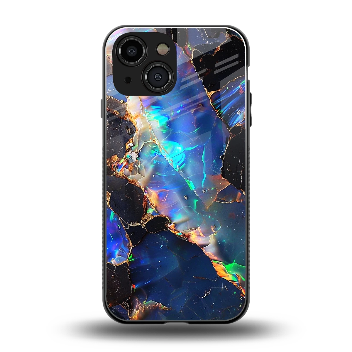 Mystic Marble back phone cover | glass case for iphone 13 mini