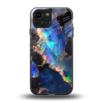 Mystic Marble back phone cover | glass case for iphone 13 mini