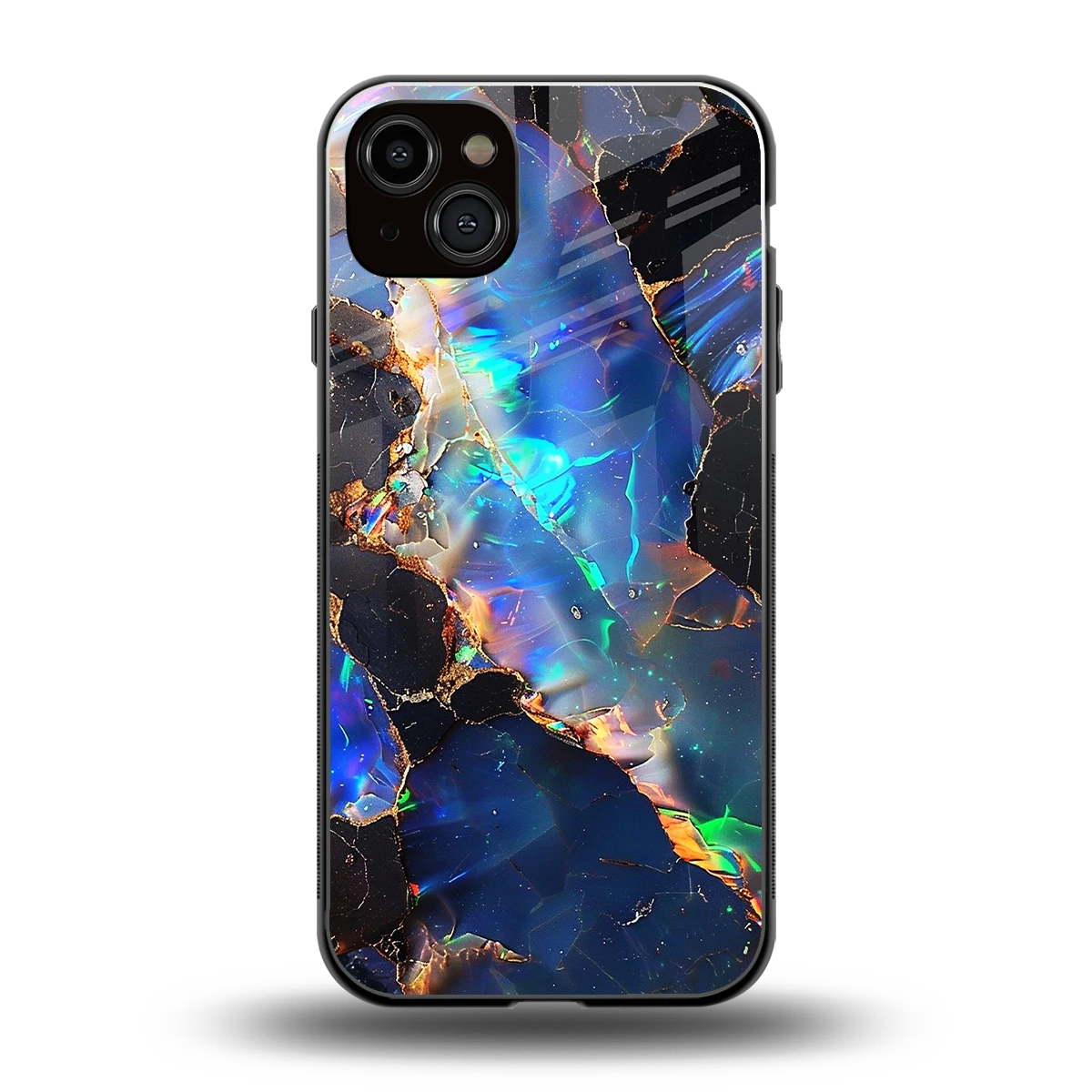 Mystic Marble back phone cover | glass case for iphone 15 plus