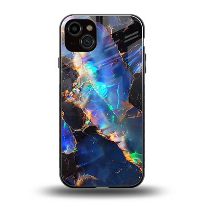 Mystic Marble back phone cover | glass case for iphone 15 plus