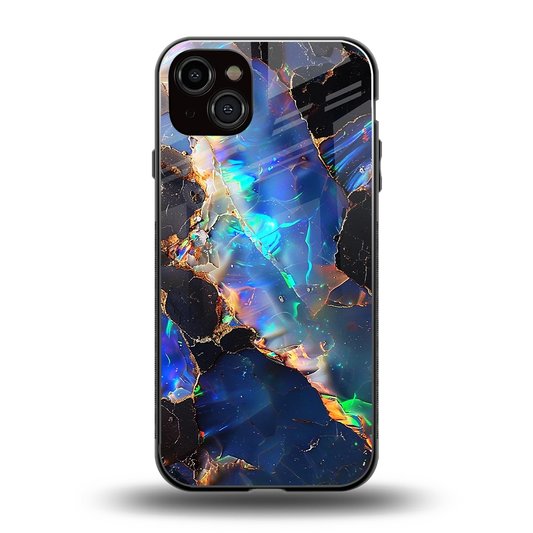 Mystic Marble back phone cover | glass case for iphone 15 plus