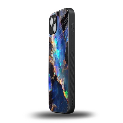 Mystic Marble iphone 15 plus mobile cover | shockproof glass phone case