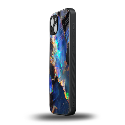 Mystic Marble iphone 15 mobile cover | shockproof glass phone case