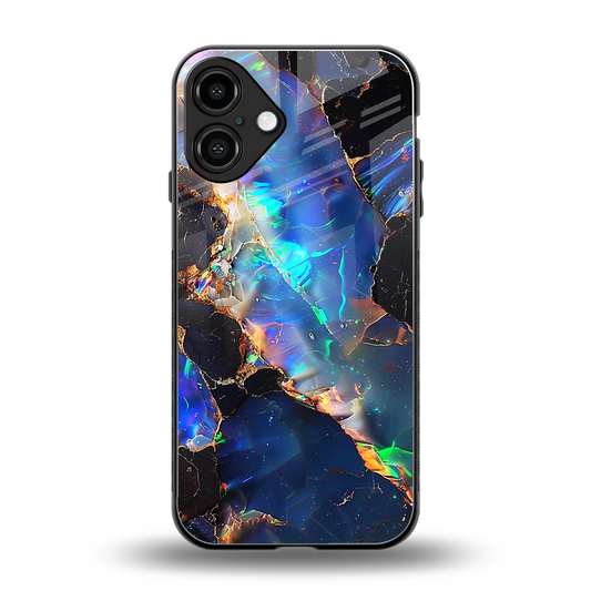 Mystic Marble back phone cover | glass case for iphone 16 plus