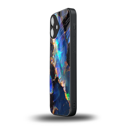 Mystic Marble iphone 16 plus mobile cover | shockproof glass phone case