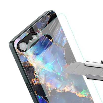 Mystic Marble stylish phone case for iphone 16e | glossy glass and slim fit