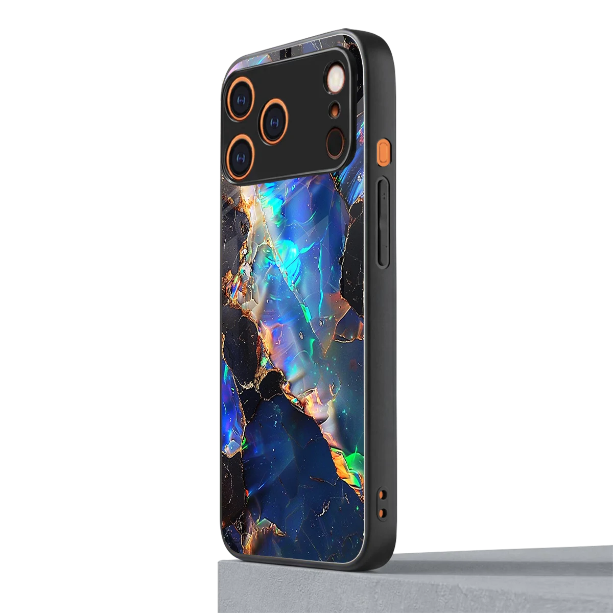 Mystic Marble iphone 17 pro mobile cover | shockproof glass phone case