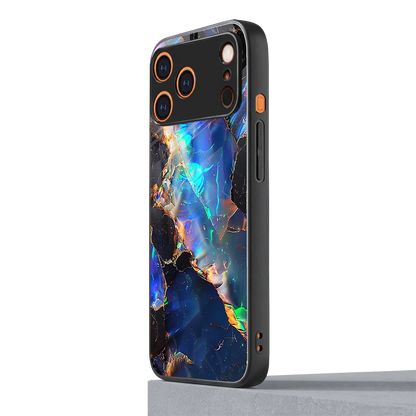 Mystic Marble iphone 17 pro mobile cover | shockproof glass phone case