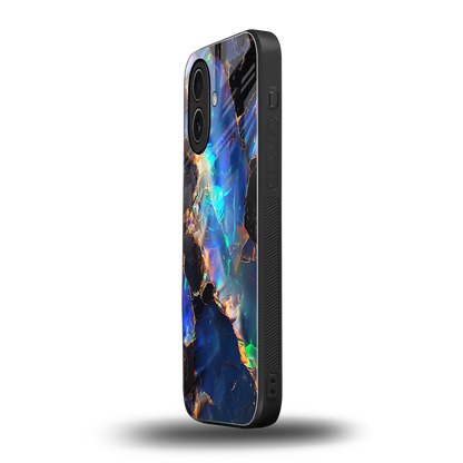 Mystic Marble iphone 17 mobile cover | shockproof glass phone case