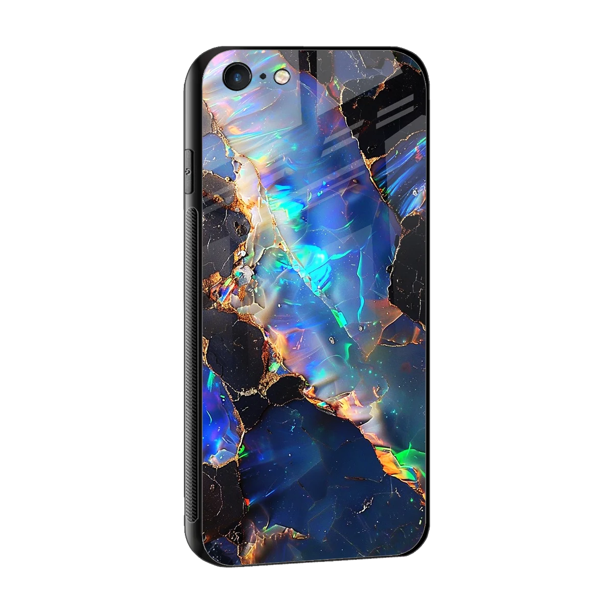Mystic Marble sleek iphone 6 cover with tempered glass back and TPU edges