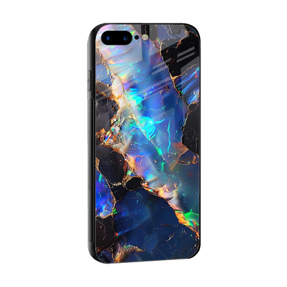 Mystic Marble sleek iphone 8 plus cover with tempered glass back and TPU edges