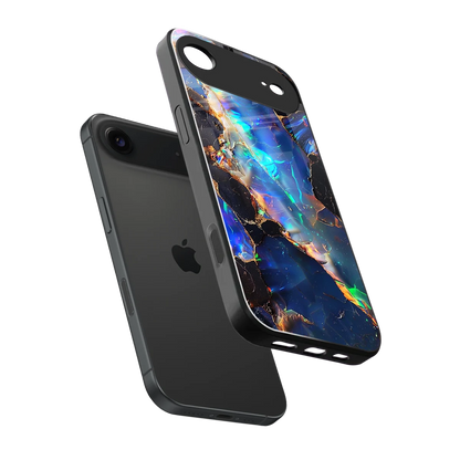 Mystic Marble sleek iphone air cover with tempered glass back and TPU edges