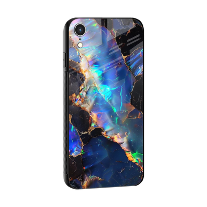 Mystic Marble sleek iphone xr cover with tempered glass back and TPU edges