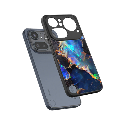 Mystic Marble sleek nothing phone 4a pro cover with tempered glass back and TPU edges