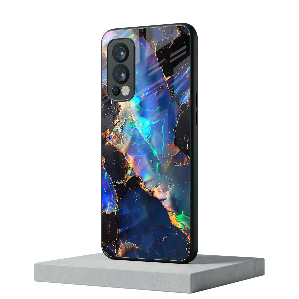 Mystic Marble oneplus nord 2 mobile cover | shockproof glass phone case