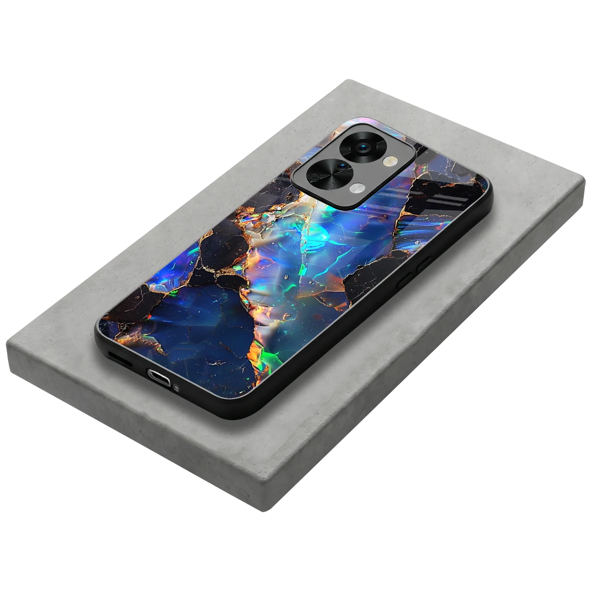 Mystic Marble stylish phone case for oneplus nord 2t | glossy glass and slim fit