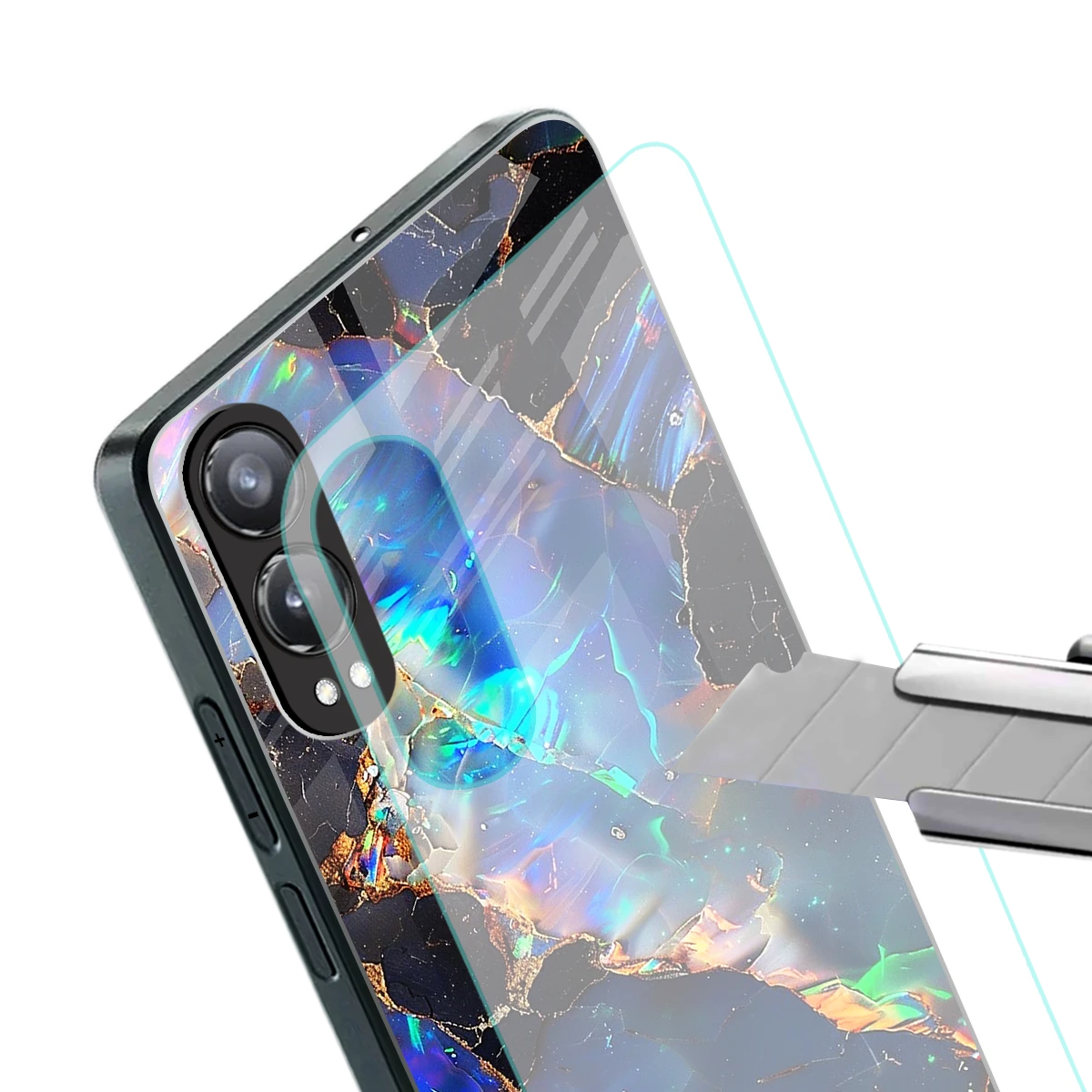 Mystic Marble stylish phone case for oneplus nord ce 4 lite | glossy glass and slim fit
