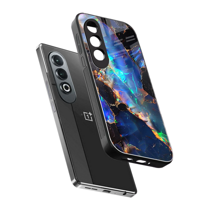 Mystic Marble sleek oneplus nord ce 4 cover with tempered glass back and TPU edges