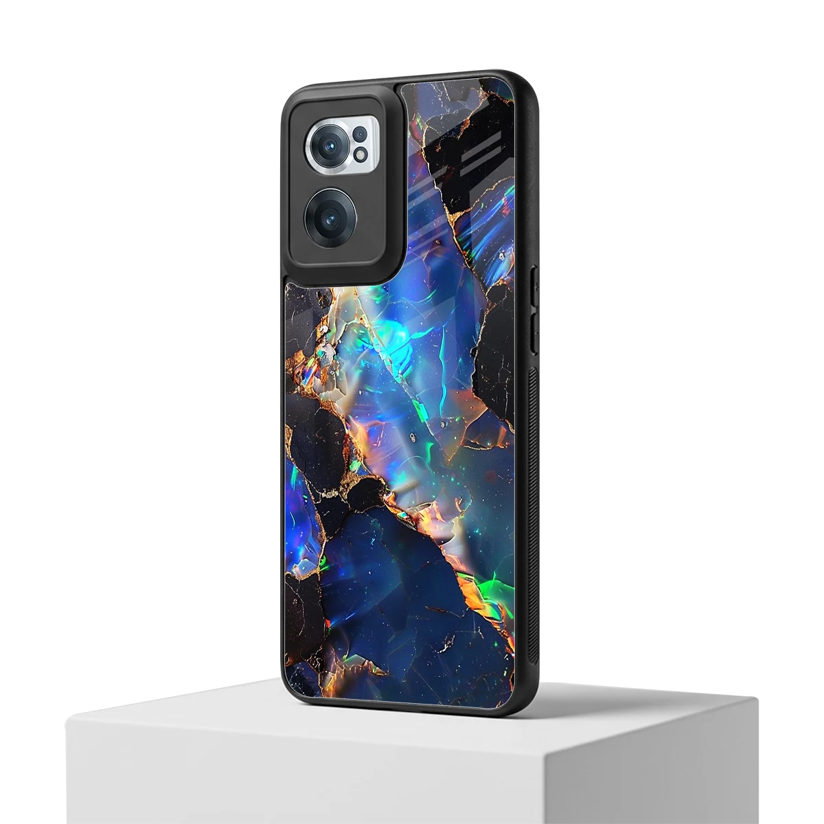 Mystic Marble oneplus nord ce 2 mobile cover | shockproof glass phone case
