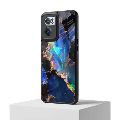 Mystic Marble oneplus nord ce 2 mobile cover | shockproof glass phone case