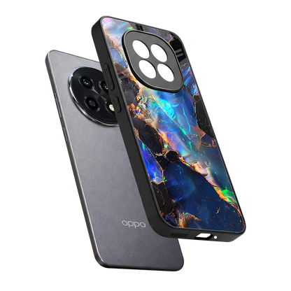 Mystic Marble sleek oppo f29 pro 5g cover with tempered glass back and TPU edges