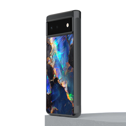 Mystic Marble stylish phone case for google pixel 6a | glossy glass and slim fit
