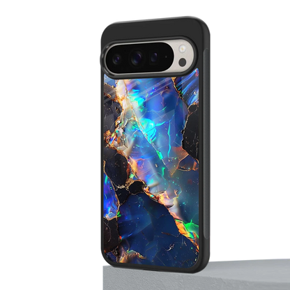 Mystic Marble google pixel 9 pro mobile cover | shockproof glass phone case