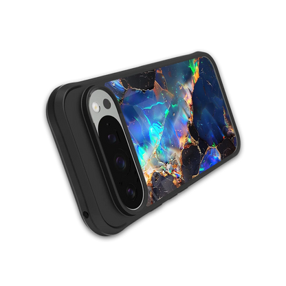Mystic Marble stylish phone case for google pixel 9 pro xl | glossy glass and slim fit