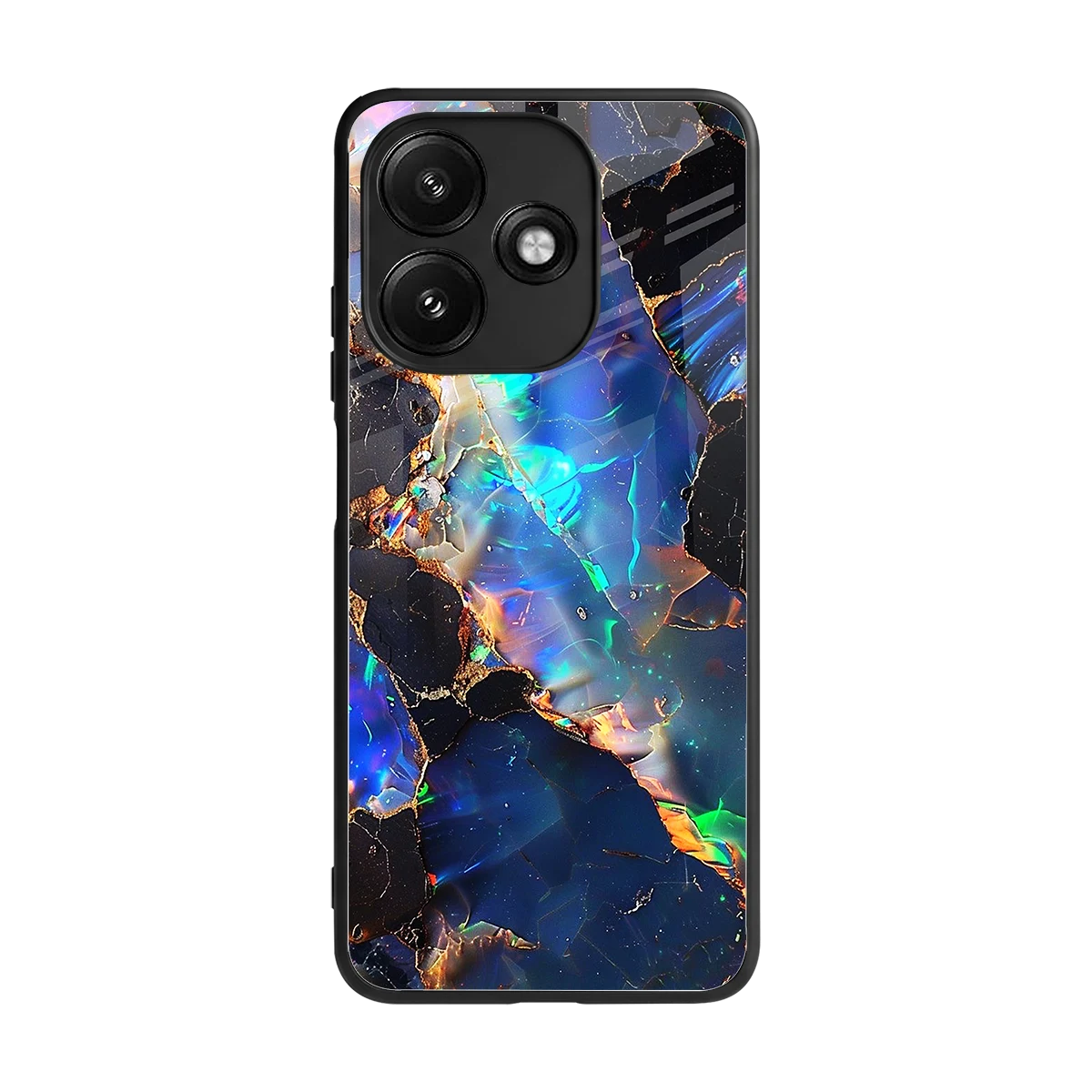 Mystic Marble back phone cover | glass case for redmi 12 5g