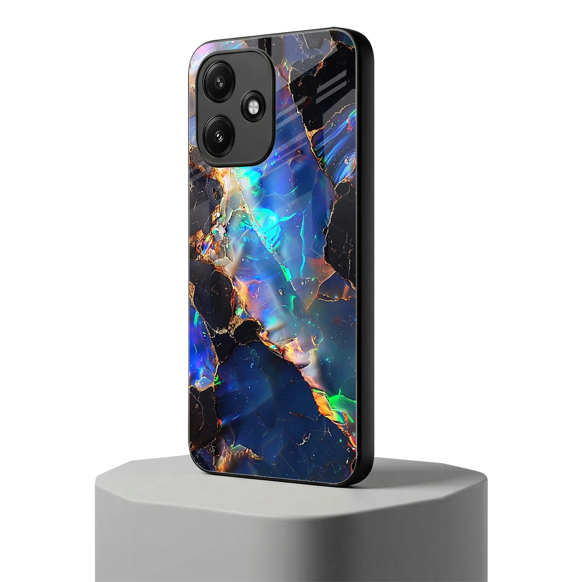 Mystic Marble redmi 12 5g mobile cover | shockproof glass phone case