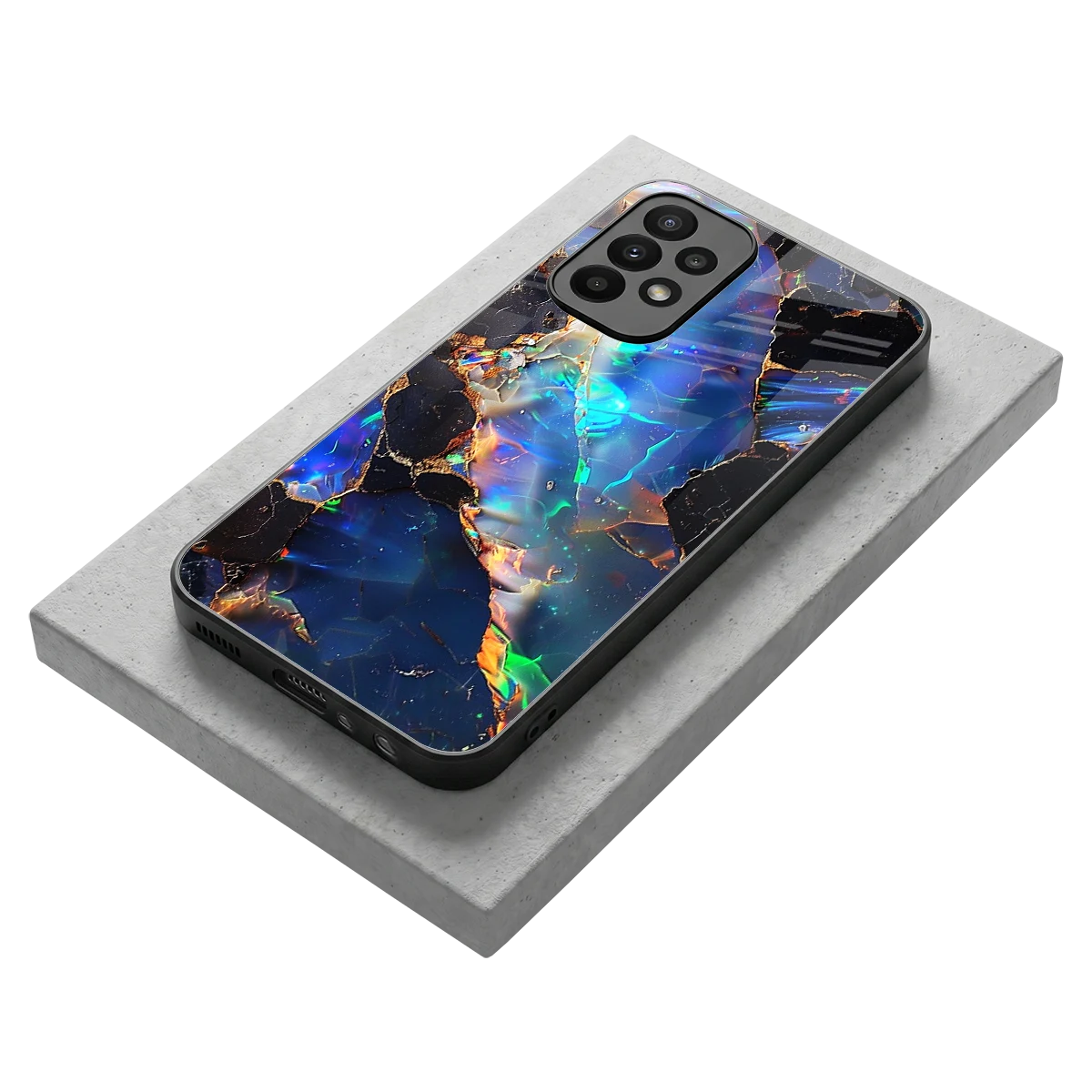 Mystic Marble stylish phone case for samsung galaxy a23 | glossy glass and slim fit