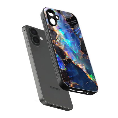 Mystic Marble sleek samsung galaxy a06 5g cover with tempered glass back and TPU edges