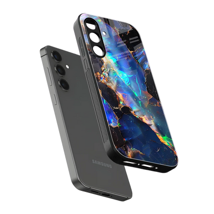 Mystic Marble sleek samsung galaxy a16 5g cover with tempered glass back and TPU edges