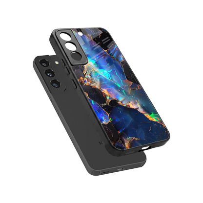 Mystic Marble sleek samsung galaxy s22 cover with tempered glass back and TPU edges