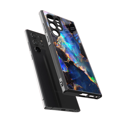 Mystic Marble sleek samsung galaxy s24 ultra cover with tempered glass back and TPU edges