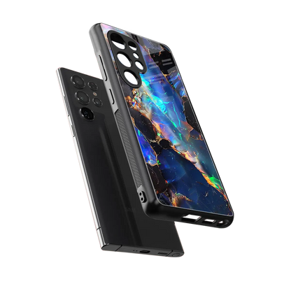 Mystic Marble sleek samsung galaxy s25 ultra cover with tempered glass back and TPU edges