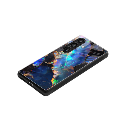 Mystic Marble stylish phone case for samsung galaxy s25 | glossy glass and slim fit