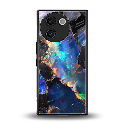Mystic Marble back phone cover | glass case for vivo v30e