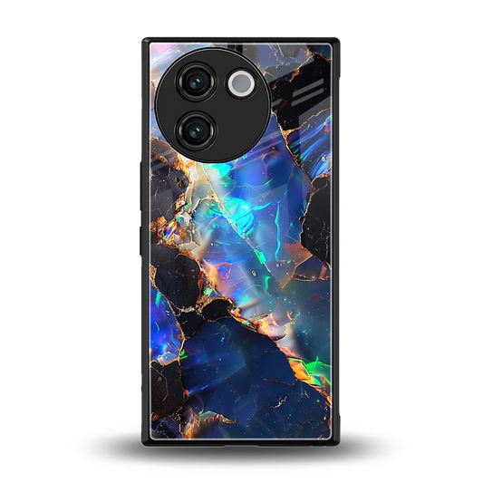 Mystic Marble back phone cover | glass case for vivo v30e
