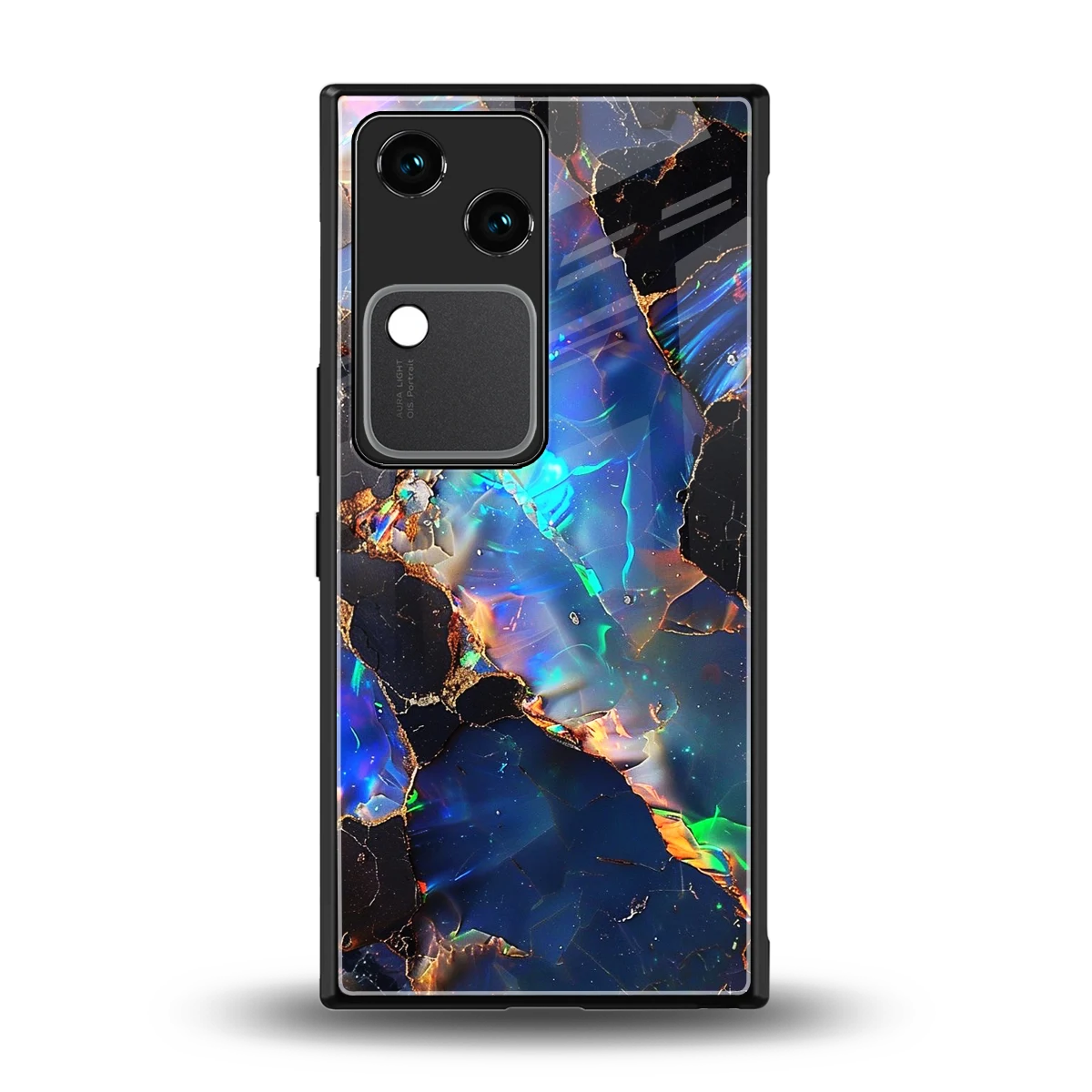 Mystic Marble back phone cover | glass case for vivo v30