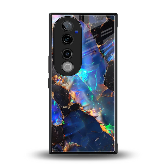 Mystic Marble back phone cover | glass case for vivo v40 pro