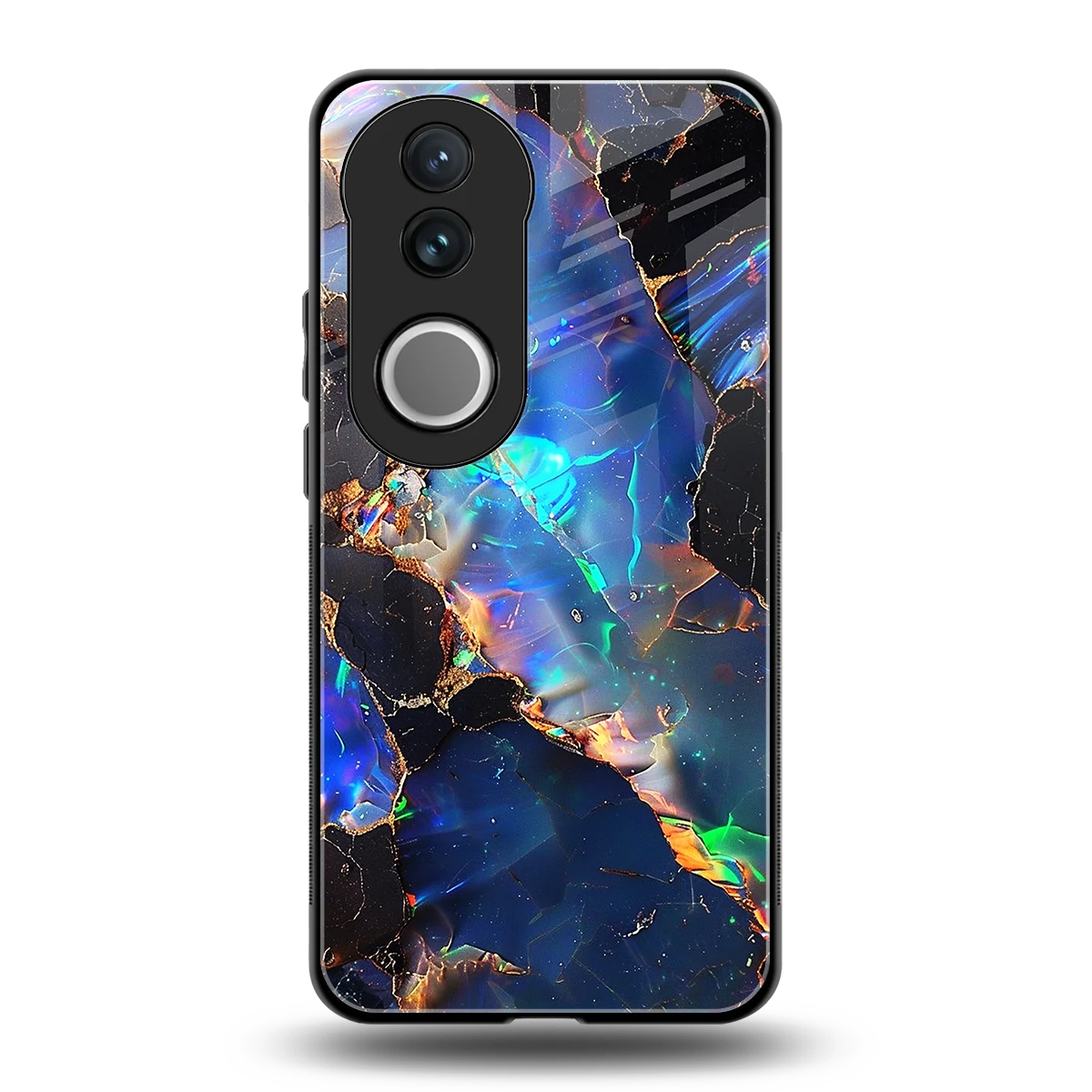 Mystic Marble back phone cover | glass case for vivo v50