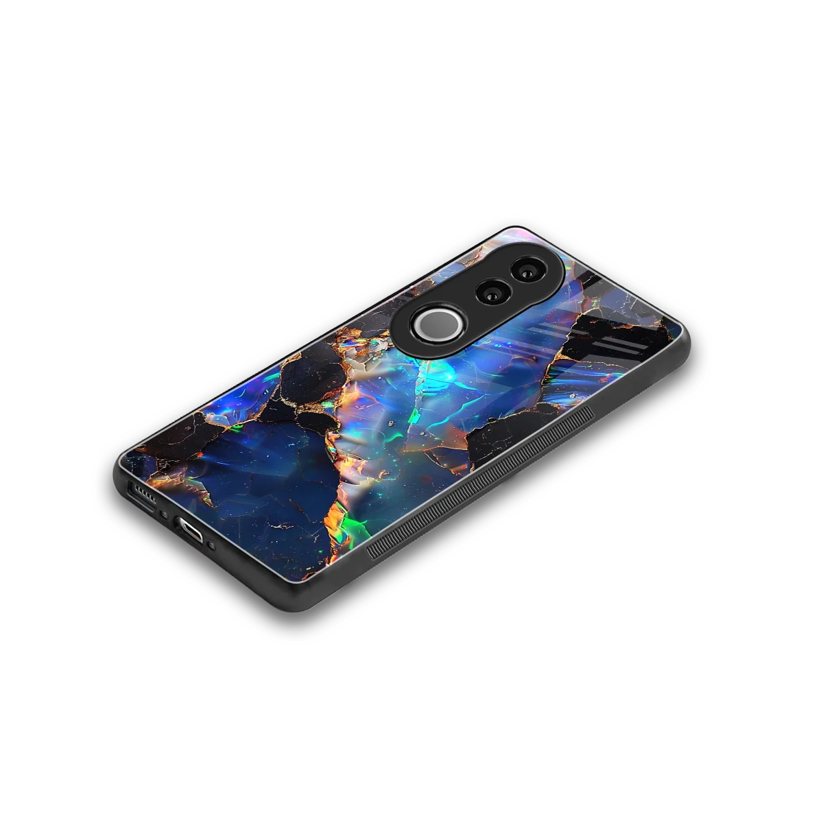 Mystic Marble stylish phone case for vivo v50 | glossy glass and slim fit
