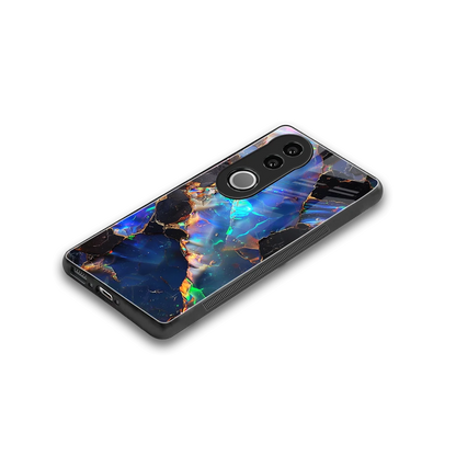 Mystic Marble stylish phone case for vivo v50 | glossy glass and slim fit