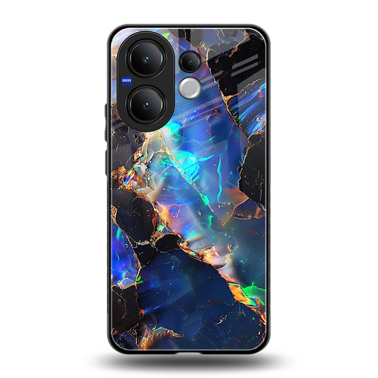 Mystic Marble back phone cover | glass case for vivo v60