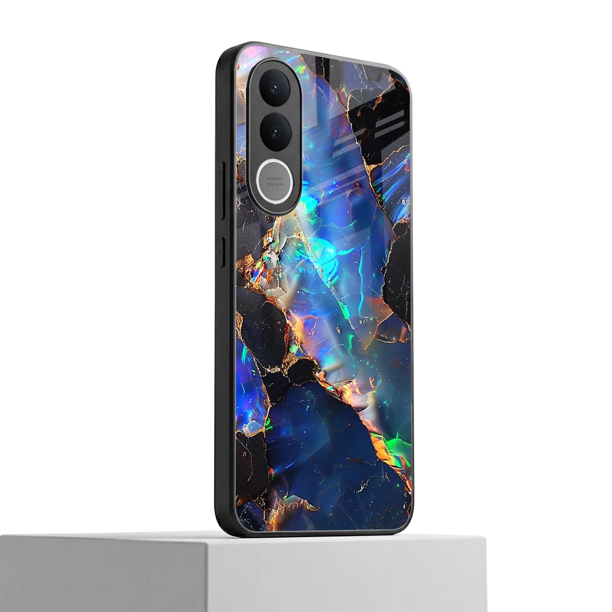 Mystic Marble vivo v70 fe mobile cover | shockproof glass phone case