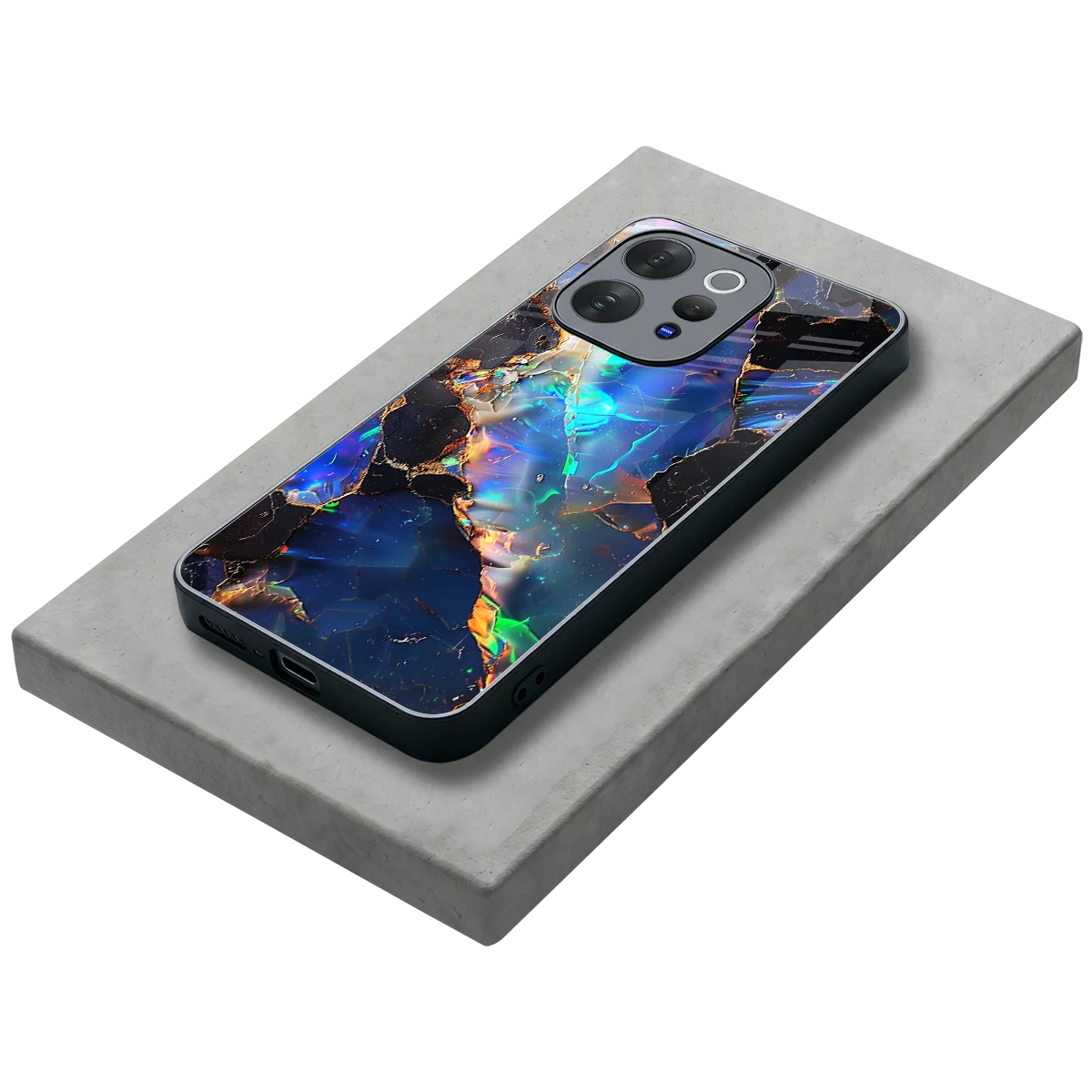 Mystic Marble stylish phone case for vivo v70 | glossy glass and slim fit