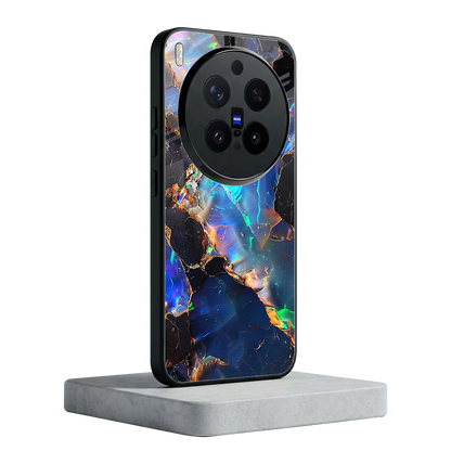 Mystic Marble vivo x300 pro mobile cover | shockproof glass phone case