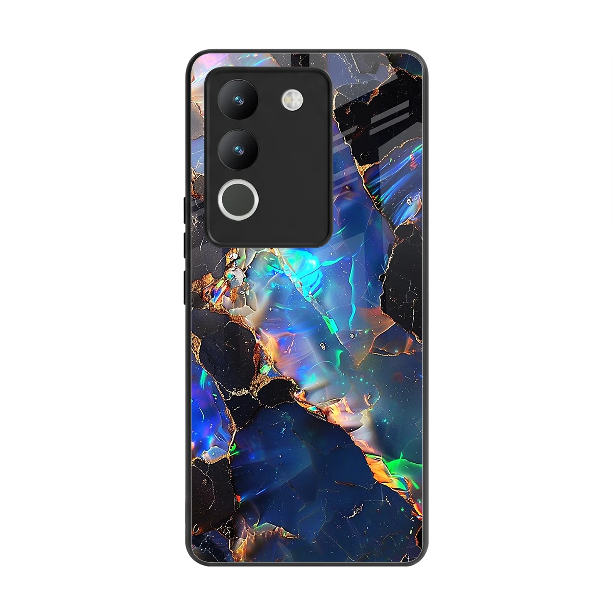 Mystic Marble back phone cover | glass case for vivo y200 5g