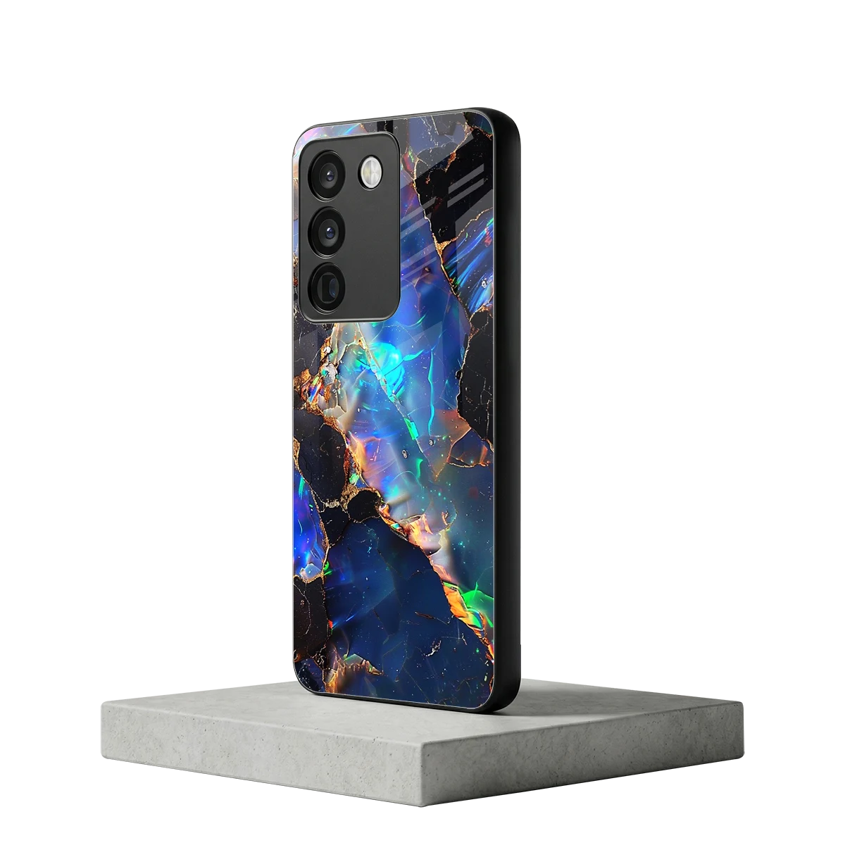 Mystic Marble vivo y200 5g mobile cover | shockproof glass phone case